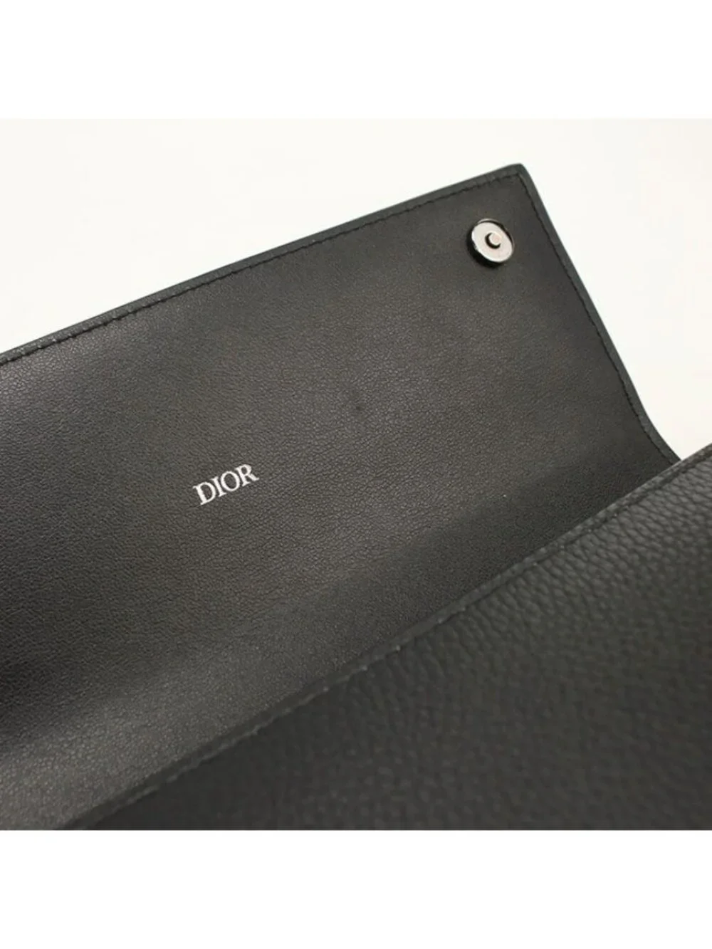 Dior Long Flap Wallet CD Icon Bifold Grained Calfskin